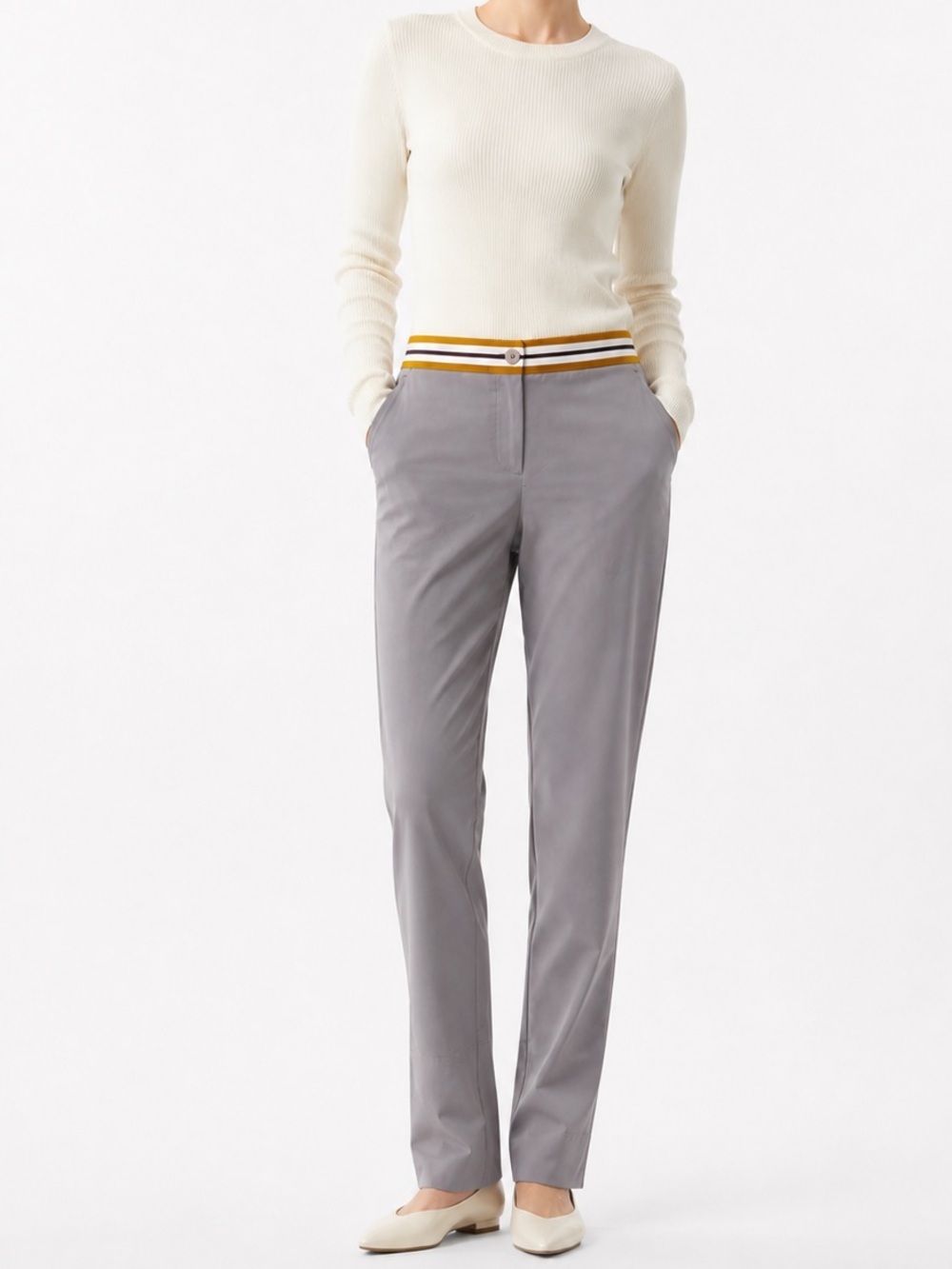 NWT Gray Wildfang The Empowered Taped Trouser Dress Pant Sz 6
